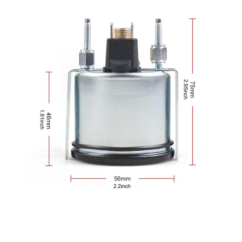 Dyno Racing 2" 52mm Mechanical Barometer 0-10 Bar/0-150PSI Air Pressure 12V Press Gauge Yellow Light Car Meter NPT1/8 - Image 4